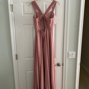 Azazie Dusty rose style bridesmaid dress in “Jane”